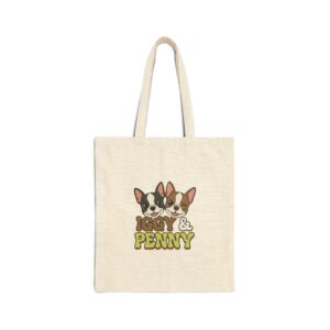 Tote Bag — Cute Boston Terrier Face Canvas Tote (Eco-Friendly Dog Lover Gift)