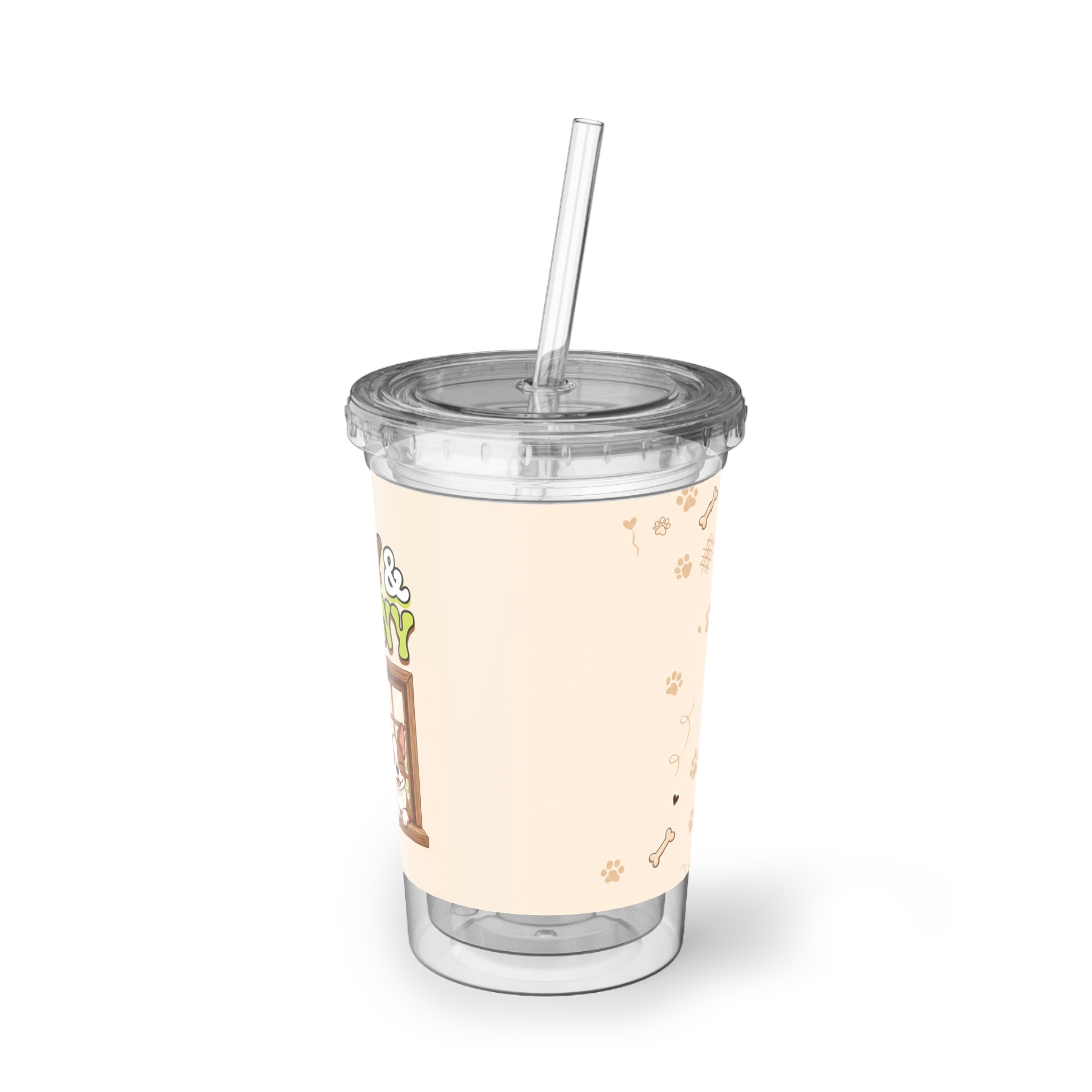 Corgi Window Acrylic Tumbler – Cute Dog Lover Travel Cup - Image 2