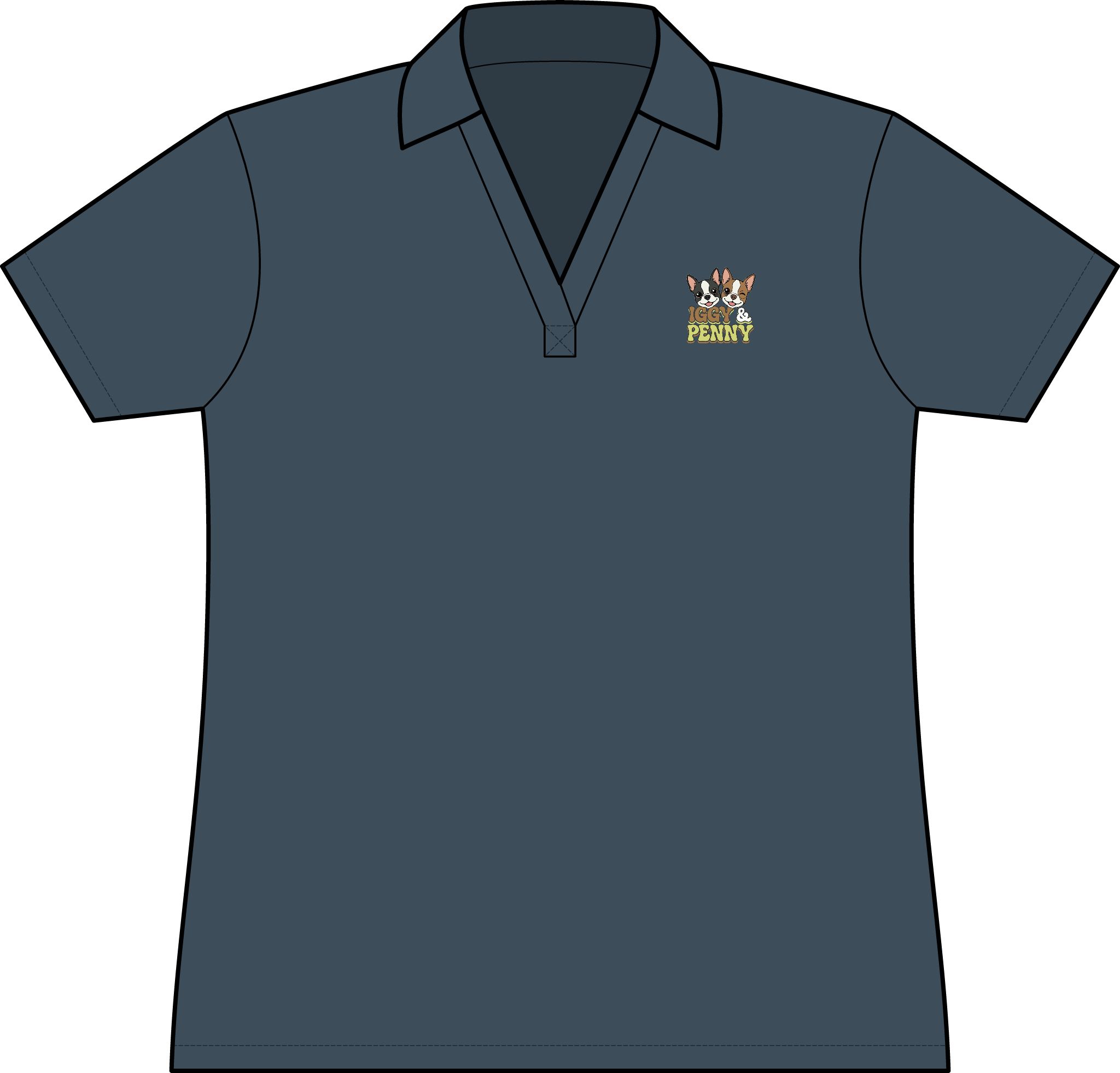 Women’s Performance Polo — Cute Cartoon Corgis ‘Forever’ Embroidered Chest - Image 5