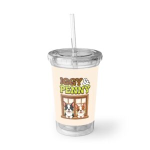 Corgi Window Acrylic Tumbler – Cute Dog Lover Travel Cup